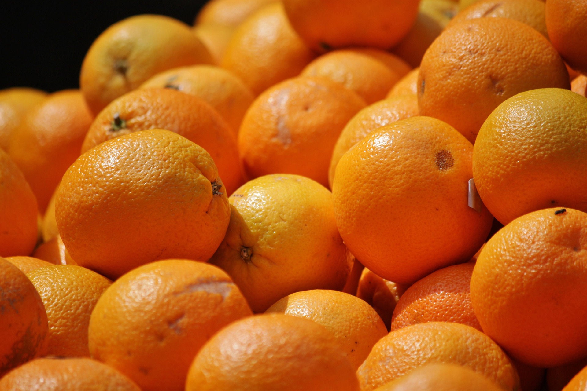 Crates of oranges